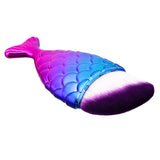 Maxbell Maxbell Mermaid Fish Angled Makeup Brush Foundation Cream Powder Blush Tool Rainbow