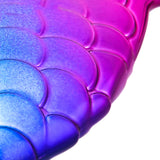 Maxbell Maxbell Mermaid Fish Angled Makeup Brush Foundation Cream Powder Blush Tool Rainbow