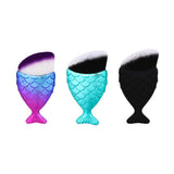Maxbell Maxbell Mermaid Fish Angled Makeup Brush Foundation Cream Powder Blush Tool Rainbow