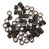 Maxbell Maxbell 1000 Pieces Silicone Hair Extension Loop Micro Color Ring Beads Dark Brown