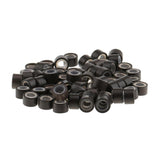 Maxbell Maxbell 1000 Pieces Silicone Hair Extension Loop Micro Color Ring Beads Dark Brown