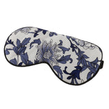 Maxbell Double-side Silk Eye Mask Shade Cover Travel Sleep Aid Blindfold Blue Floral