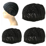 Maxbell Maxbell Soft Breathable Adjustable Professional Home Cornrow Mesh Net Wig Cap Black M