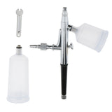 New Gravity Feed Dual Action Airbrush Kit 0.3mm Tip Air Brush Spray Gun 20/40cc Cups for Tattoo Cosmetic Nail Cake Paint Art