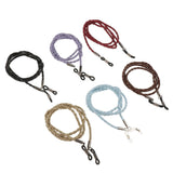 Maxbell Set of 6pcs PU Leather Sports Eyeglass Reading Spectacles Sunglasses Glasses Holder Cord Chain Red Blue Black Purple Brown Coffee - Aladdin Shoppers