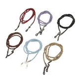 Maxbell Set of 6pcs PU Leather Sports Eyeglass Reading Spectacles Sunglasses Glasses Holder Cord Chain Red Blue Black Purple Brown Coffee - Aladdin Shoppers