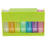 Maxbell Maxbell Portable 7 Day Weekly Pill Box Medicine Storage Tablet Organizer Case Green