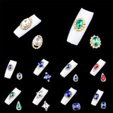 Maxbell Maxbell 10Pieces 3D DIY Rhinestone Jewelry Nail Art Charms Glitter Manicure Tips 8