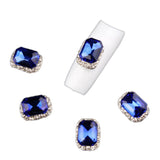 Maxbell Maxbell 10Pieces 3D DIY Rhinestone Jewelry Nail Art Charms Glitter Manicure Tip Blue