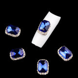 Maxbell Maxbell 10Pieces 3D DIY Rhinestone Jewelry Nail Art Charms Glitter Manicure Tip Blue