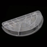 Maxbell Maxbell 10 Compartment Fan Storage Case Container Box for Nail Art Tips Gems Stickers Organizer