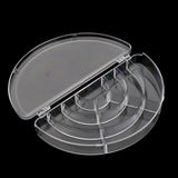 Maxbell Maxbell 10 Compartment Fan Storage Case Container Box for Nail Art Tips Gems Stickers Organizer