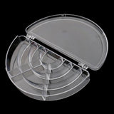 Maxbell Maxbell 10 Compartment Fan Storage Case Container Box for Nail Art Tips Gems Stickers Organizer