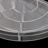 Maxbell Maxbell 10 Compartment Fan Storage Case Container Box for Nail Art Tips Gems Stickers Organizer