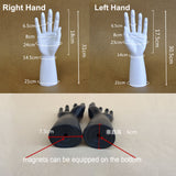 Maxbell 2 Pairs Male Mannequin Hand for Jewelry Bracelet Gloves Display Skin Color