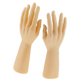 Maxbell 2 Pairs Male Mannequin Hand for Jewelry Bracelet Gloves Display Skin Color
