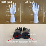 Maxbell 2 Pairs Male Mannequin Hand for Jewelry Bracelet Gloves Display Skin Color