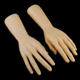 Maxbell 2 Pairs Male Mannequin Hand for Jewelry Bracelet Gloves Display Skin Color
