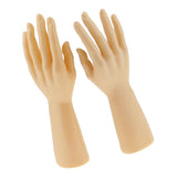 Maxbell 2 Pairs Male Mannequin Hand for Jewelry Bracelet Gloves Display Skin Color