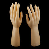 Maxbell 2 Pairs Male Mannequin Hand for Jewelry Bracelet Gloves Display Skin Color
