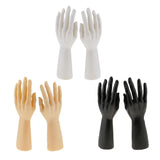 Maxbell 2 Pairs Male Mannequin Hand for Jewelry Bracelet Gloves Display Skin Color