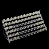 Maxbell Maxbell 72 SLOTS / 6 TIERS Professional Clear Manicure Nail Art Display Stand Plastic Rack Holder Shelf with 72 Pieces Nail Tip Rings