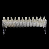 Maxbell Maxbell 72 SLOTS / 6 TIERS Professional Clear Manicure Nail Art Display Stand Plastic Rack Holder Shelf with 72 Pieces Nail Tip Rings
