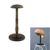3xVintage Style Wooden Wood Wig Hat Cap Helmet Rack Holder Display Stand