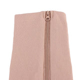 Maxbell Maxbell Pair Copper Compression Socks Leg Support Open Toe Stockings L XL Skin Color