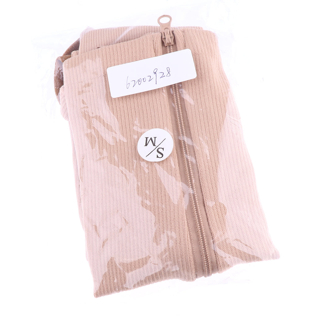 Maxbell Maxbell Pair Copper Compression Socks Leg Support Open Toe Stockings XXL Skin Color