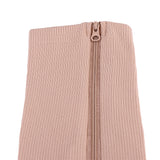 Maxbell Maxbell Pair Copper Compression Socks Leg Support Open Toe Stockings XXL Skin Color