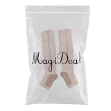 Maxbell Maxbell Pair Copper Compression Socks Leg Support Open Toe Stockings XXL Skin Color