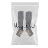 Maxbell Maxbell Pair Copper Compression Socks Leg Support Open Toe Stockings L XL Black
