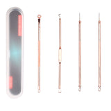 Maxbell Maxbell 4 Pieces Steel Blackhead Acne Blemish Comedone Extractor Remover Tool Kit