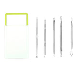 Maxbell Maxbell 5Pieces Steel Blackhead Pimple Blemish Extractor Remover Tool Set Kit Green