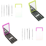 Maxbell Maxbell 5Pieces Steel Blackhead Pimple Blemish Extractor Remover Tool Set Kit Green