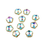 Maxbell Maxbell 10Pieces Glitter Gems 3D Nail Art Sticker Nail Tip DIY Design Charms Flower