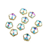 Maxbell Maxbell 10Pieces Glitter Gems 3D Nail Art Sticker Nail Tip DIY Design Charms Flower