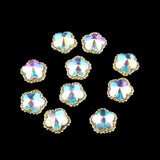 Maxbell Maxbell 10Pieces Glitter Gems 3D Nail Art Sticker Nail Tip DIY Design Charms Flower