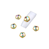 Maxbell Maxbell 10Pieces Glitter Gems 3D Nail Art Sticker Nail Tip DIY Design Charms Flower