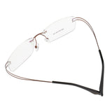 Maxbell Maxbell Lightweight Memory Metal Rimless Glasses Eyeglasses Spectacles Frame Gold