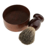 Maxbell Maxbell Wooden Men's Shaving Brush with Shave Mug Bowl Barber Beard Soap Cup Set - convenient to use and creat lather.