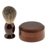 Maxbell Maxbell Wooden Men's Shaving Brush with Shave Mug Bowl Barber Beard Soap Cup Set - convenient to use and creat lather.