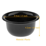 Maxbell Maxbell Men's Shaving Brush Plastic Mug Bowl Black Cup Salon Barber Beard Shave Set