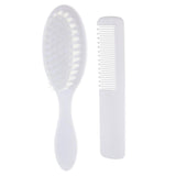 Maxbell Maxbell 2pcs White Newborn Baby Kids Head Hair Care Set Grooming Soft Hair Brush Kit