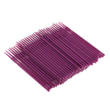 Maxbell Maxbell 100 Pieces Disposable Eyelash Extension Micro Brushes Applicators Mascara Purple