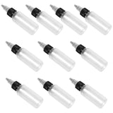 Maxbell Maxbell 30ml Non-Squeeze Clear Plastic Empty Tattoo Ink Pigment Color Shader Mixing Bottles Non-Leak Twist Cap Bottles Pack of 10PCS