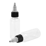 Maxbell Maxbell 30ml Non-Squeeze Clear Plastic Empty Tattoo Ink Pigment Color Shader Mixing Bottles Non-Leak Twist Cap Bottles Pack of 10PCS