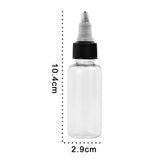 Maxbell Maxbell 30ml Non-Squeeze Clear Plastic Empty Tattoo Ink Pigment Color Shader Mixing Bottles Non-Leak Twist Cap Bottles Pack of 10PCS