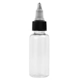 Maxbell Maxbell 30ml Non-Squeeze Clear Plastic Empty Tattoo Ink Pigment Color Shader Mixing Bottles Non-Leak Twist Cap Bottles Pack of 10PCS